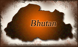 Outline map of Bhutan